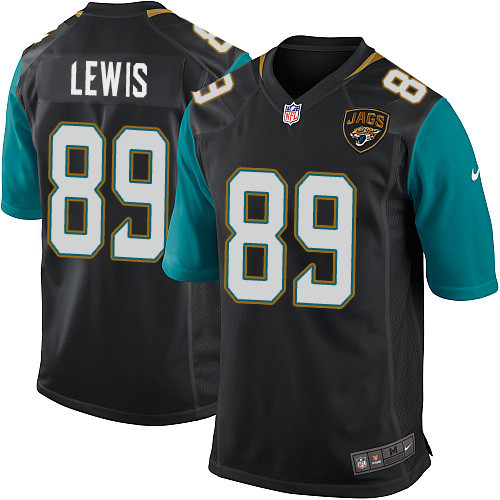 Men's Game Marcedes Lewis Nike Jersey Black Alternate - #89 NFL Jacksonville Jaguars